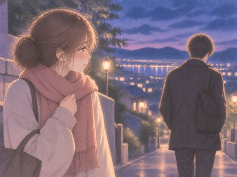 背を向ける幼馴染を寂しく見る人物