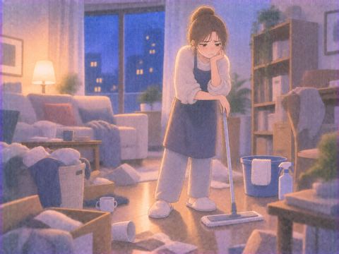 嫌々掃除する夢を表す夢の場面