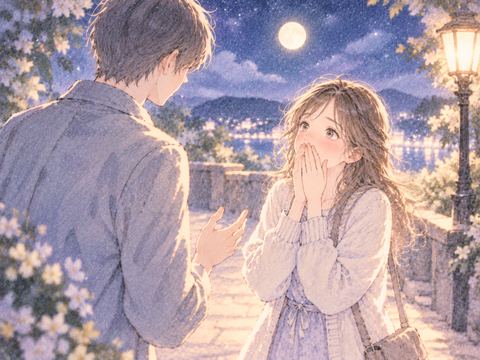 好きな男性から告白され驚く女性