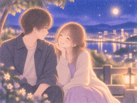 好きな人の隣で幸せそうに微笑む女性