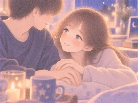 好きな人と手を重ねて温もりを感じる女性