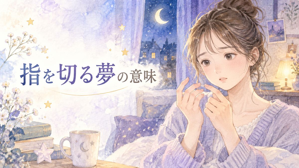 夜の部屋で指先を見つめる大人の女性