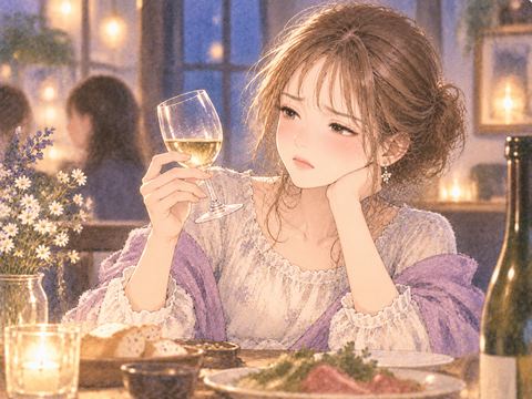 お酒の味に違和感を覚える女性