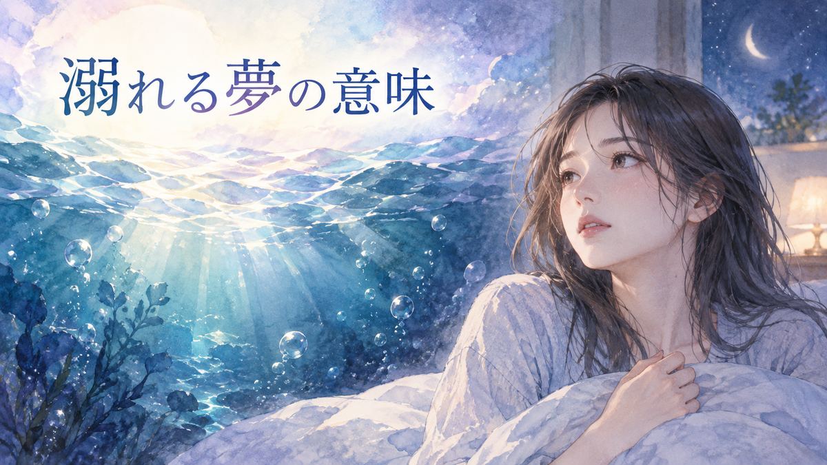 水の夢の余韻を感じる大人の女性と水面