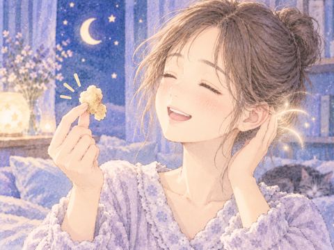 まとまった耳垢が取れて耳元が軽くなった女性