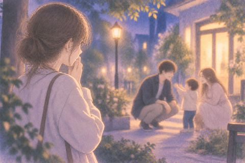 元彼が家族といる姿を遠くから見つめる女性の夢