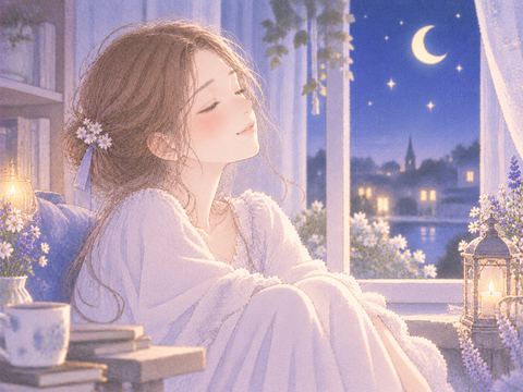 まつ毛が抜けたあと穏やかに微笑む女性