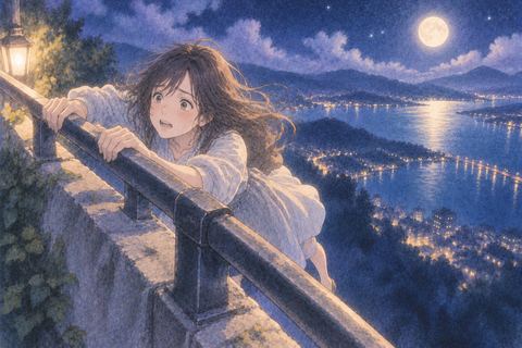 崖の縁で手すりにつかまり落下を免れる人物の夢