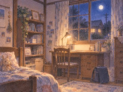 昔の姿の実家と懐かしい子ども部屋