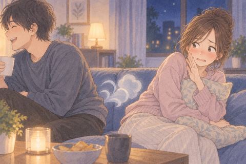 近くでおならをされ戸惑う女性