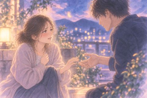 言い争いのあと少し距離を縮める二人