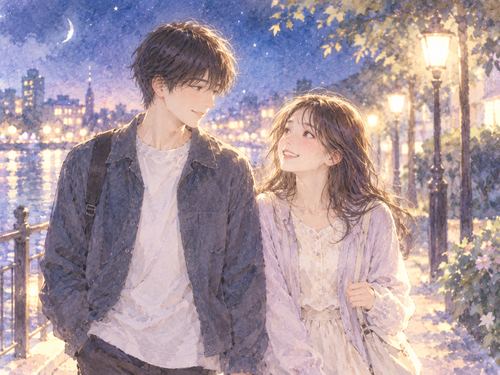初恋の人と並んで歩く二人の穏やかな夢