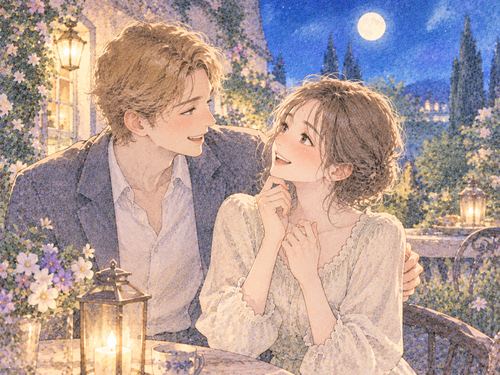 外国人から好意を向けられ微笑む女性