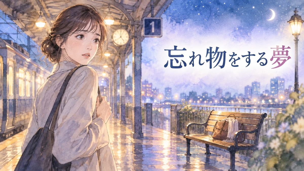 置き忘れたかばんを振り返る大人の女性
