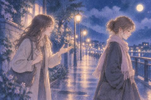 距離を置いた友達と言い合ったあと別々の方向を向く二人の夢