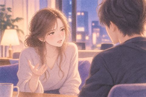 恋人に怒りを伝える大人の女性