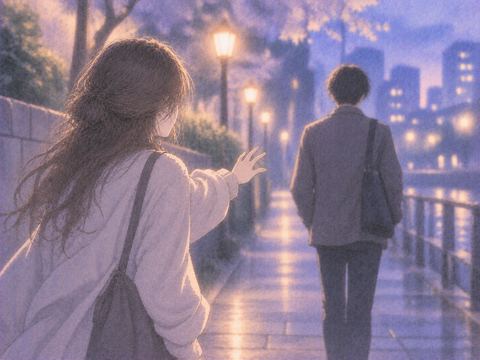 呼びかけても振り向かれず寂しそうな女性