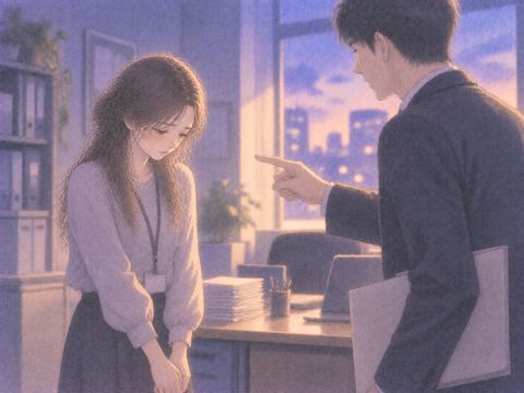 相手に叱られて落ち込む女性