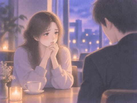 相手の表情を不安そうにうかがう女性
