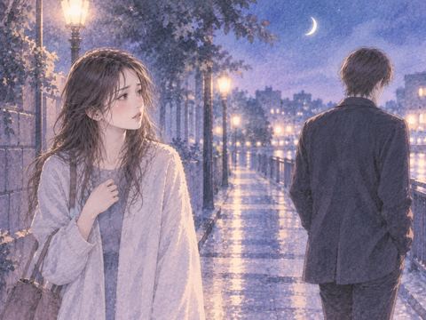 好きな男性に背を向けられて立つ女性