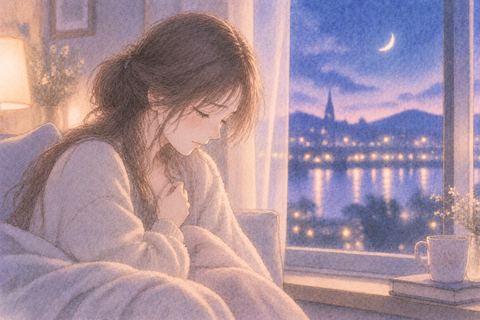 失恋して静かに涙を流す女性