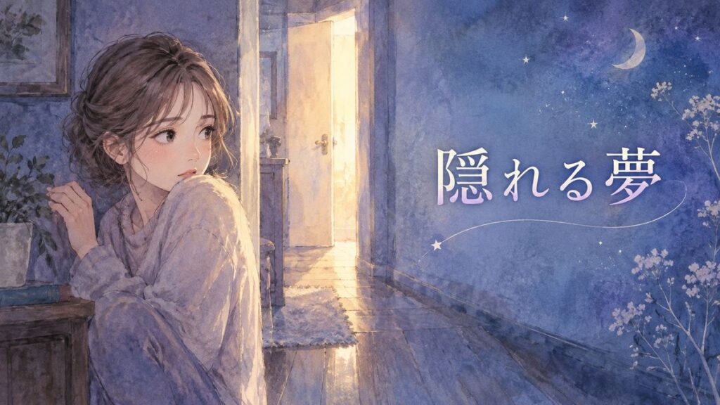 物陰に身を寄せて気配をうかがう大人の女性