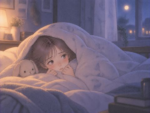 柔らかな布団にくるまり外の気配から隠れる人物