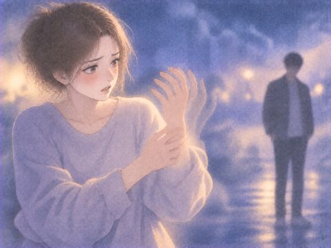 重い腕を上げられず戸惑う人物