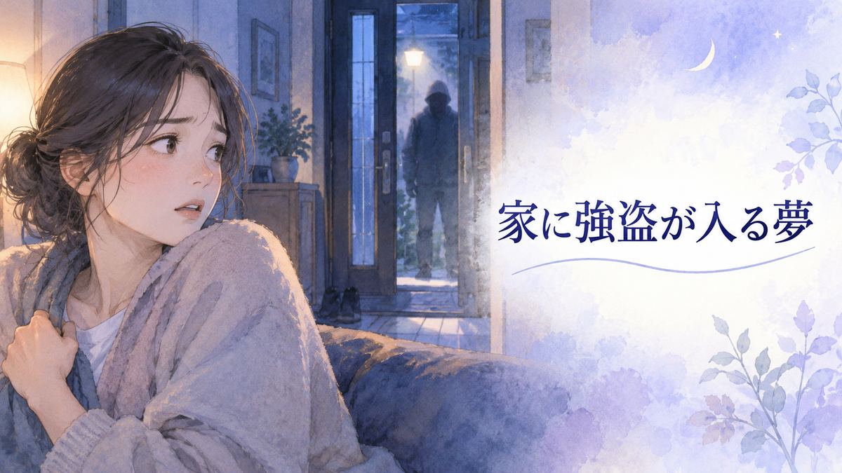 夜の自宅で玄関を気にする大人の女性と人影