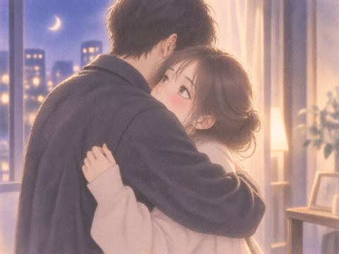 相手から優しく抱きしめられる女性