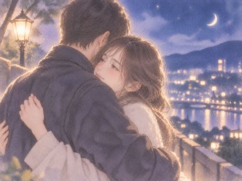 元彼を思わせる男性と静かに抱き合う女性