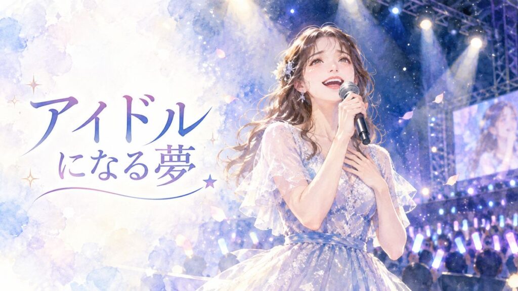 夜のステージでスポットライトを浴びる大人の女性