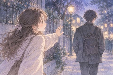 好きな人へ声をかけるが振り向かれない女性