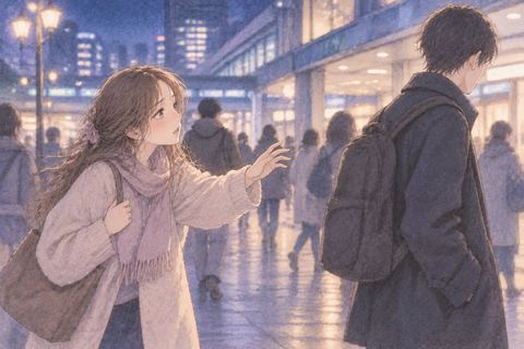 見知らぬ人へ声をかけても通り過ぎられる女性