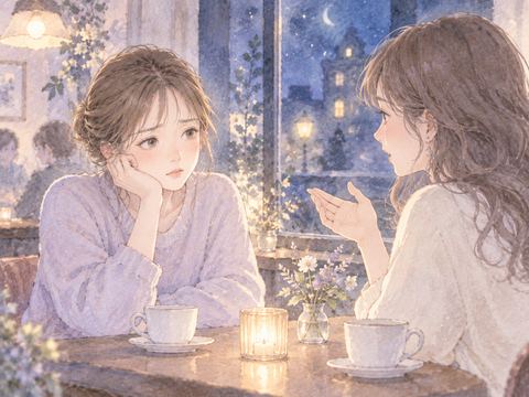 友達の言葉に戸惑う女性の夢の場面