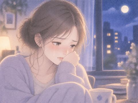 悪口を言われて静かに涙を流す女性