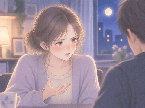 納得できず怒った表情を見せる女性