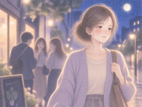 周囲の言葉を気にせず歩く女性