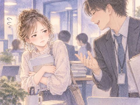 苦手な相手から少し距離を取る女性