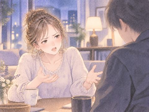 相手に怒りを言葉で伝える女性