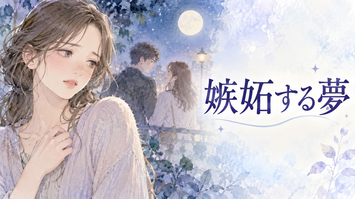 親しい男女を見て胸を押さえる女性