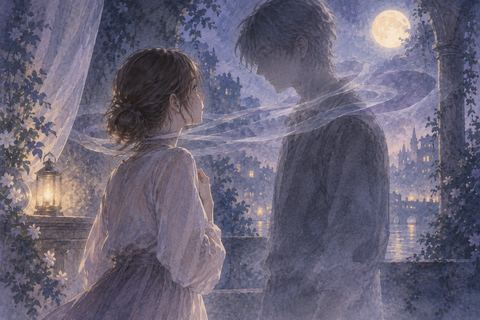 息苦しい夢の中で向き合う二人の人物