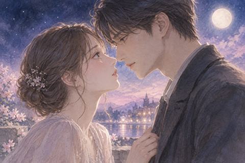 唇が触れそうな距離で見つめ合ったまま止まる大人の二人の夢