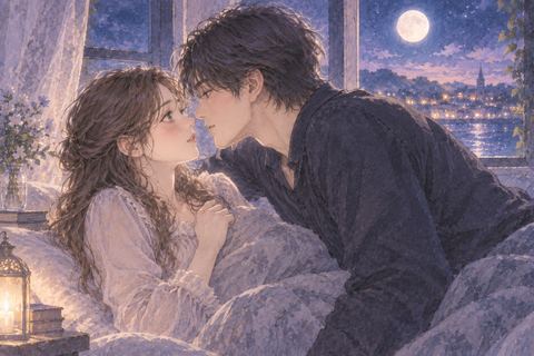 相手から顔を近づけられ少し驚く女性の夢の場面