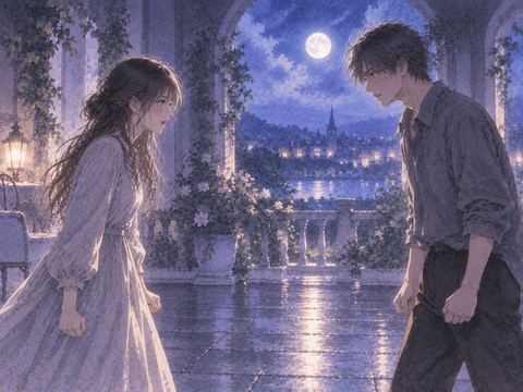 素手で向き合い感情をぶつける二人