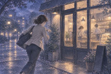 閉店前の店へ急ぎ同僚の姿を気にするアルバイトの人物