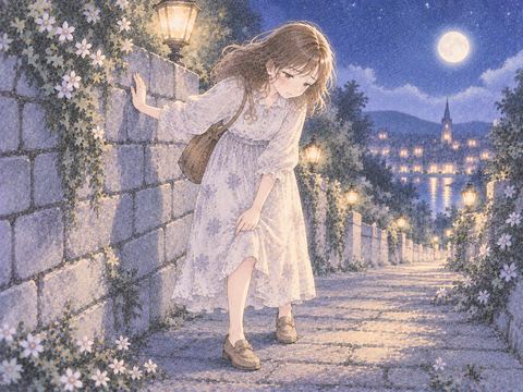 足に力が入らず壁に手を添える女性の夢