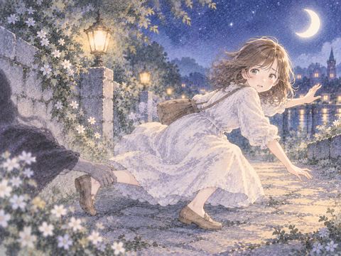 足を引かれてバランスを崩す女性の夢