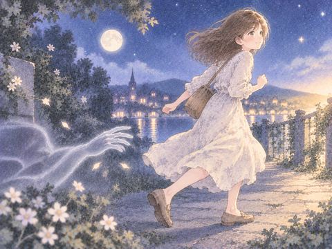 引く手から離れて明るい道へ進む女性の夢
