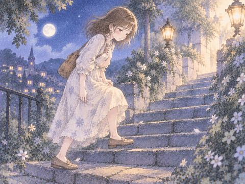 重い足をゆっくり前へ運ぼうとする女性の夢